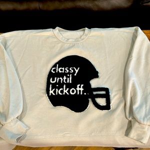 Judith March Classy Until Kickoff Sweatshirt